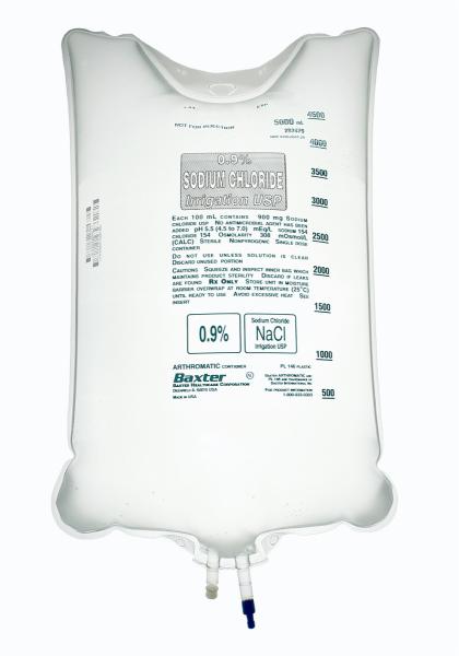 Baxter™ 0.9% Sodium Chloride Irrigation, USP, 5000 mL ARTHROMATIC Container
