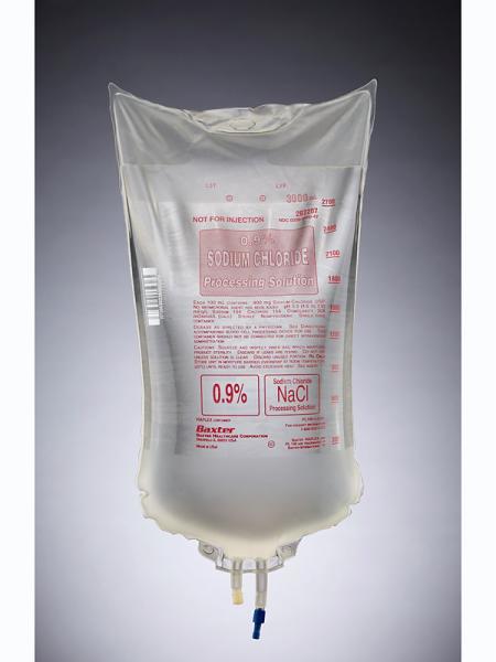 Baxter™ 0.9% Sodium Chloride Processing Solution, 3000 mL VIAFLEX Container