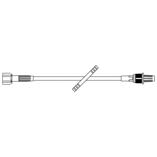 Baxter™ Straight-Type Extension Set, Standard Bore, Retractable Collar, 6.5"