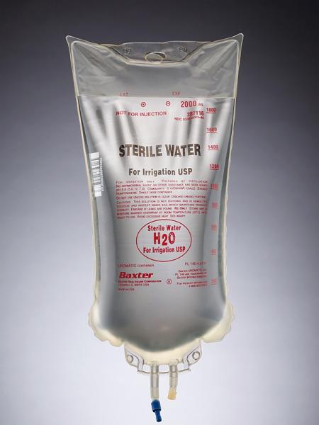 Baxter™ Sterile Water for Irrigation, USP, 2000 mL UROMATIC Container
