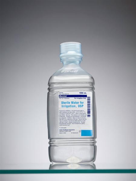 Baxter™ Sterile Water for Irrigation, USP, 1000 mL, Plastic Pour Bottle