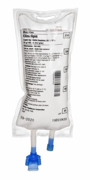 Baxter™ 20% CLINOLIPID (Lipid Injectable Emulsion, USP) 250 mL (Rx)