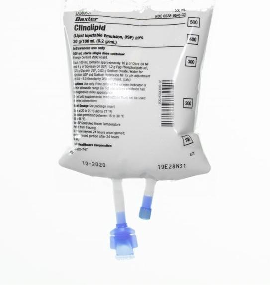 Baxter™ 20% CLINOLIPID (Lipid Injectable Emulsion, USP) 500 mL