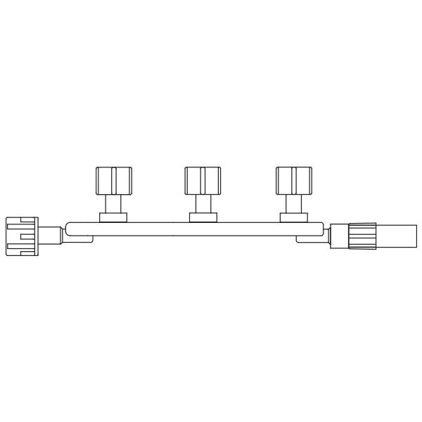 Baxter™ Manifold, 3-Port Check Valves, Male Luer Lock Adapter