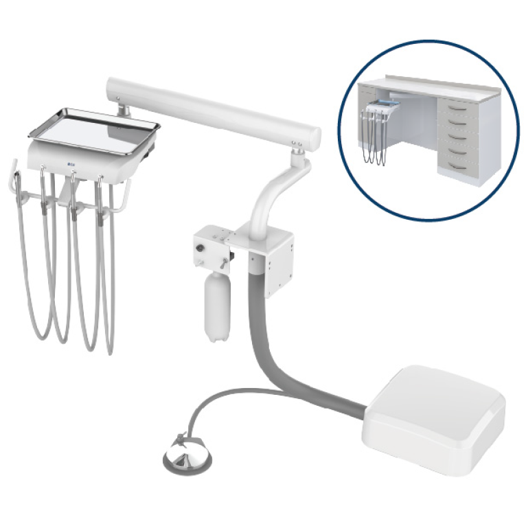 Classic cabinet/wall side mount doctor's delivery system