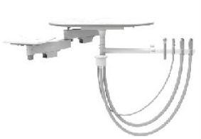 ADS Dental Cabinet Mount Rear Assistant Vacuum Pkg w/Table
