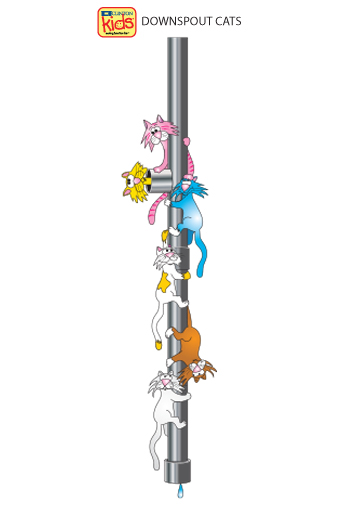 Downspout Cats Wall Sticker