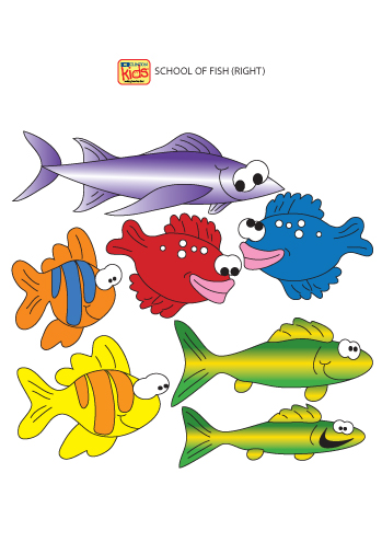 School of Fish (Right Facing) Wall Sticker