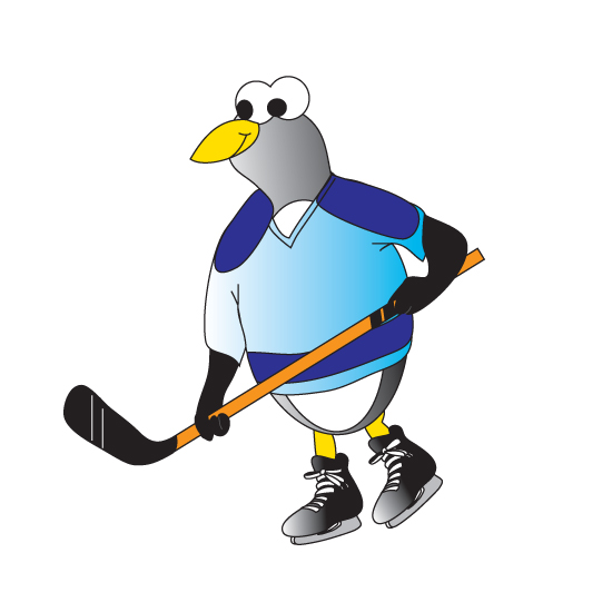 Hockey Penguin Graphic