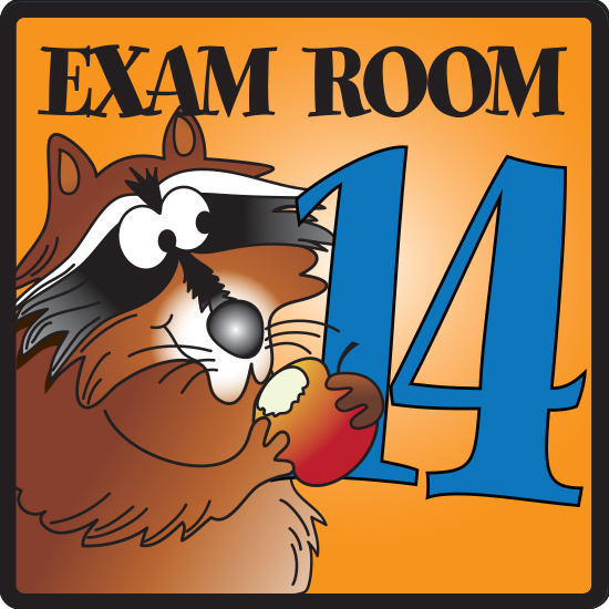 Exam Room 14 Sign