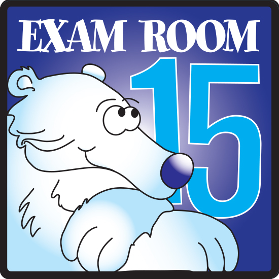 Exam Room 15 Sign