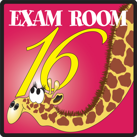 Exam Room 16 Sign