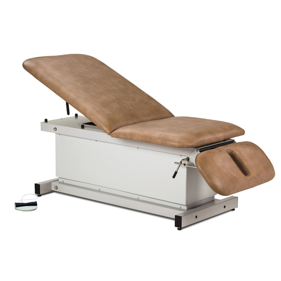 Open Base Power XL Table with Adjust. Backrest and Drop Section