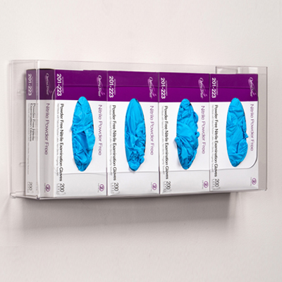 Quadruple, Clear PETG, Glove Box Holder