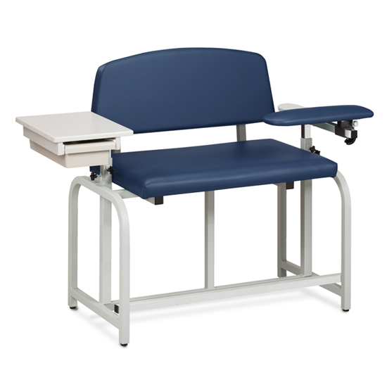 Lab X Series, Bariatric, Extra-Tall, Draw Chair w/Padded Flip Arm and Drawer