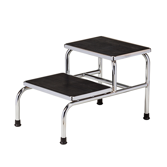 Chrome Two-Step Step Stool