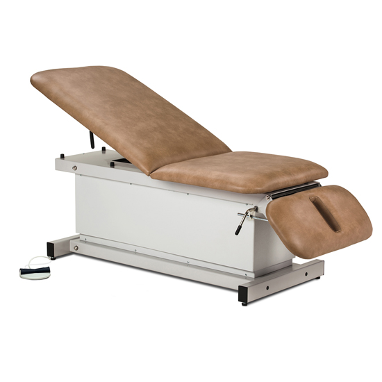 Shrouded, Power Table with Adjustable Backrest and Drop Section