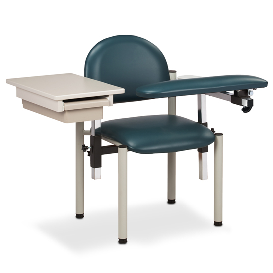 SC Series, Padded, Blood Drawing Chair with Padded Flip Arm and Drawer