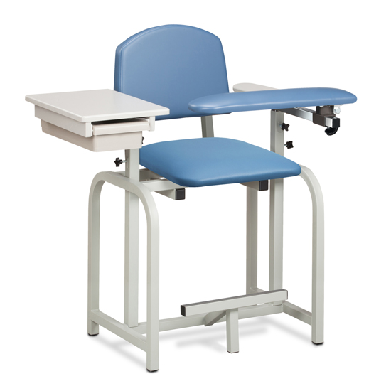 Lab X Series, Extra-Tall, Blood Drawing Chair w/ Padded Flip Arm and Drawer