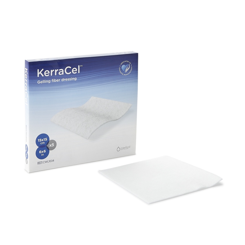 3M Kerracel Gelling Fiber Dressing 6x6" 5ct CWL1034