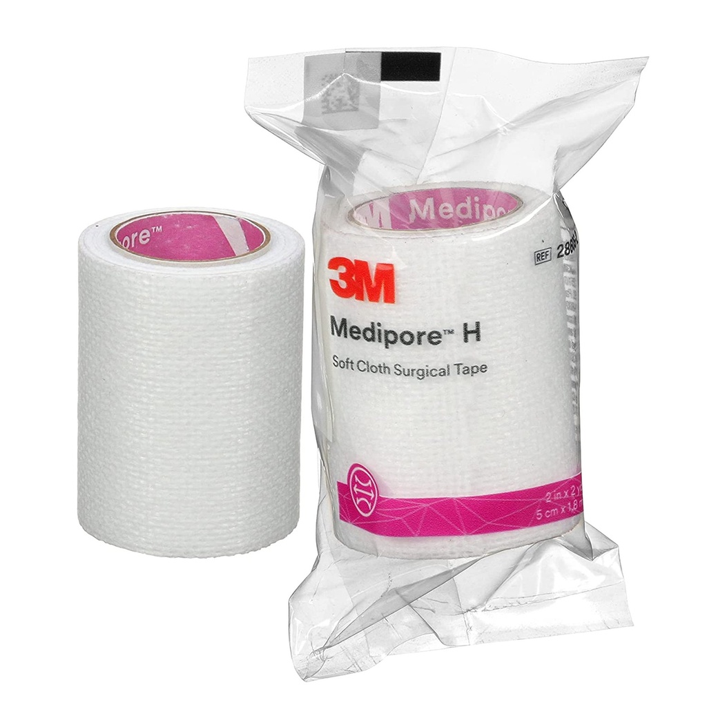 3M Medipore Cloth Surgical Tape 2"x2 yds, Individually Packaged 48ct