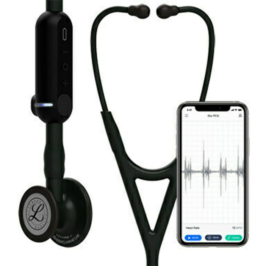 3M Littmann Core Digital Stethoscope Standard CP, Black Tubing