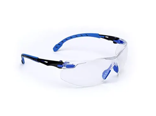 3M Solus1000-Series Safety Glasses, Anti-Fog, Black/Blue Frame 20ct