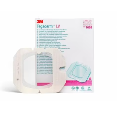 3M Tegaderm Iv Transparent Dressing, 4.75x4.75" 25ct, 4/cs 1668