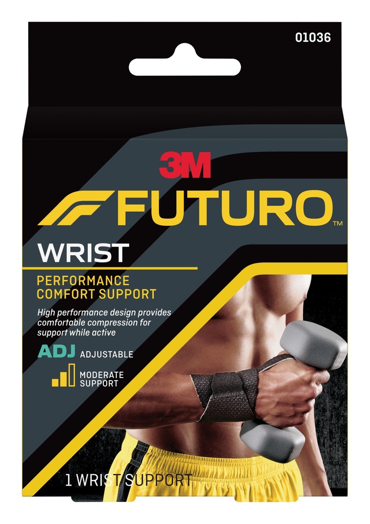 3M Futuro Comfort Wrist Support, Adjustable, 2ct, 6/cs 01036ENR
