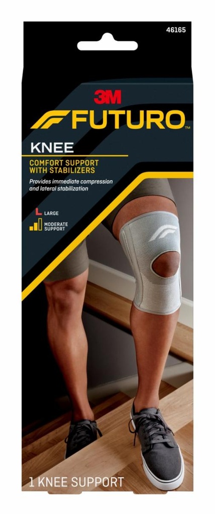 3M Futuro Comfort Knee with Stabilizers, Large, 2ct 6/cs 46165ENR