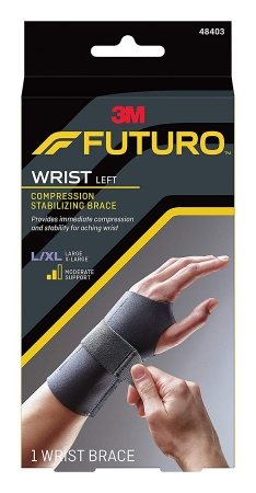 3M Futuro Compression Stabilizing Wrist Brace, L Hand L/ XL 2ct, 6/cs 