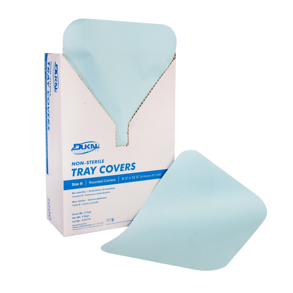 Dukal Corporation Tray Covers, 8.5” x 12.25”, Blue, Bulk, 2000/cs