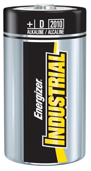 Energizer Battery, Inc. Battery, D, Alkaline, Industrial, 12/pk, 6pk/cs