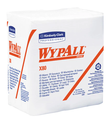 Kimberly-Clark Professional X80 Cloth, 12.5" x 12", White, 50/pk, 4 pk/cs