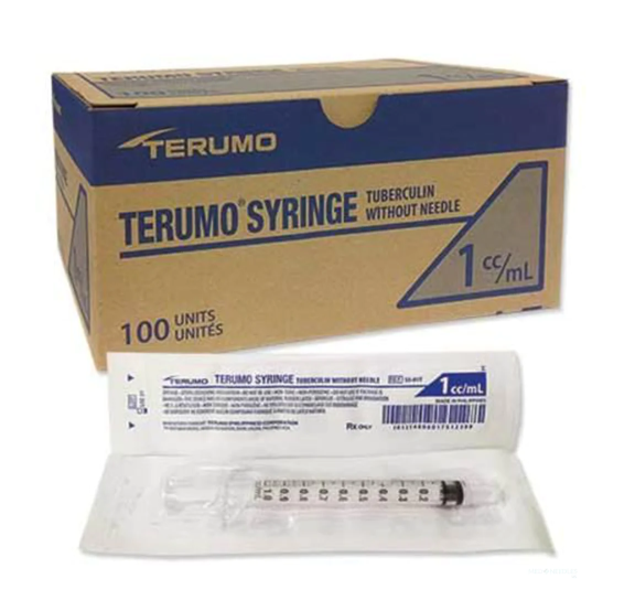 Terumo Medical Corp. TB Syringe Only, 1cc, 100/bx, 10 bx/cs (SS-01T)