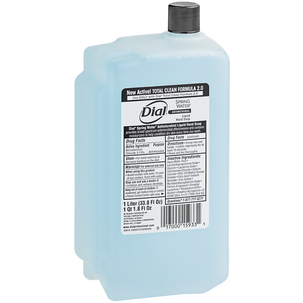 Dial Corporation Antimicrobial Liquid Hand Soap, 1 Liter, 8/cs