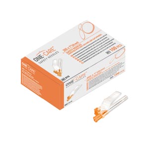 MediVena Safety Needles, 25Gx1’’ (25mm), 100/bx