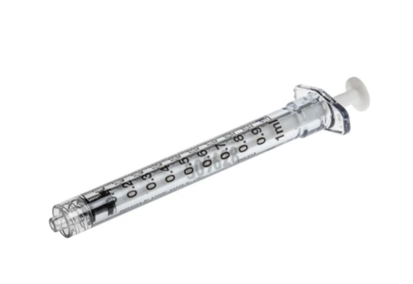 BD Syringe Only, 1mL, 100/bx, 8 bx/cs (36 cs/plt)