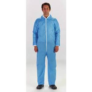 Graham Medical Coverall, Large, Nonwoven, Blue, 25/cs