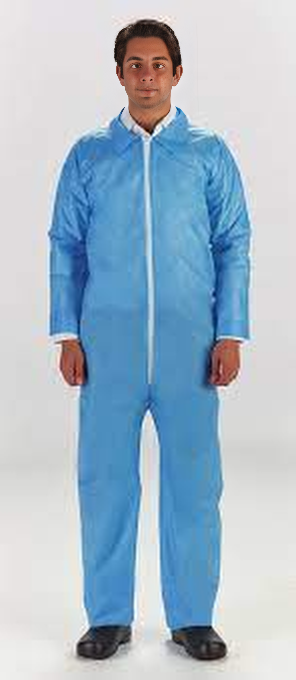 Graham Medical Coverall, X-Large, Nonwoven, Blue, 25/cs