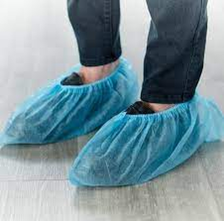 Graham Medical Shoe Cover, Nonwoven, Large, Blue, 100/bg, 10bg/cs