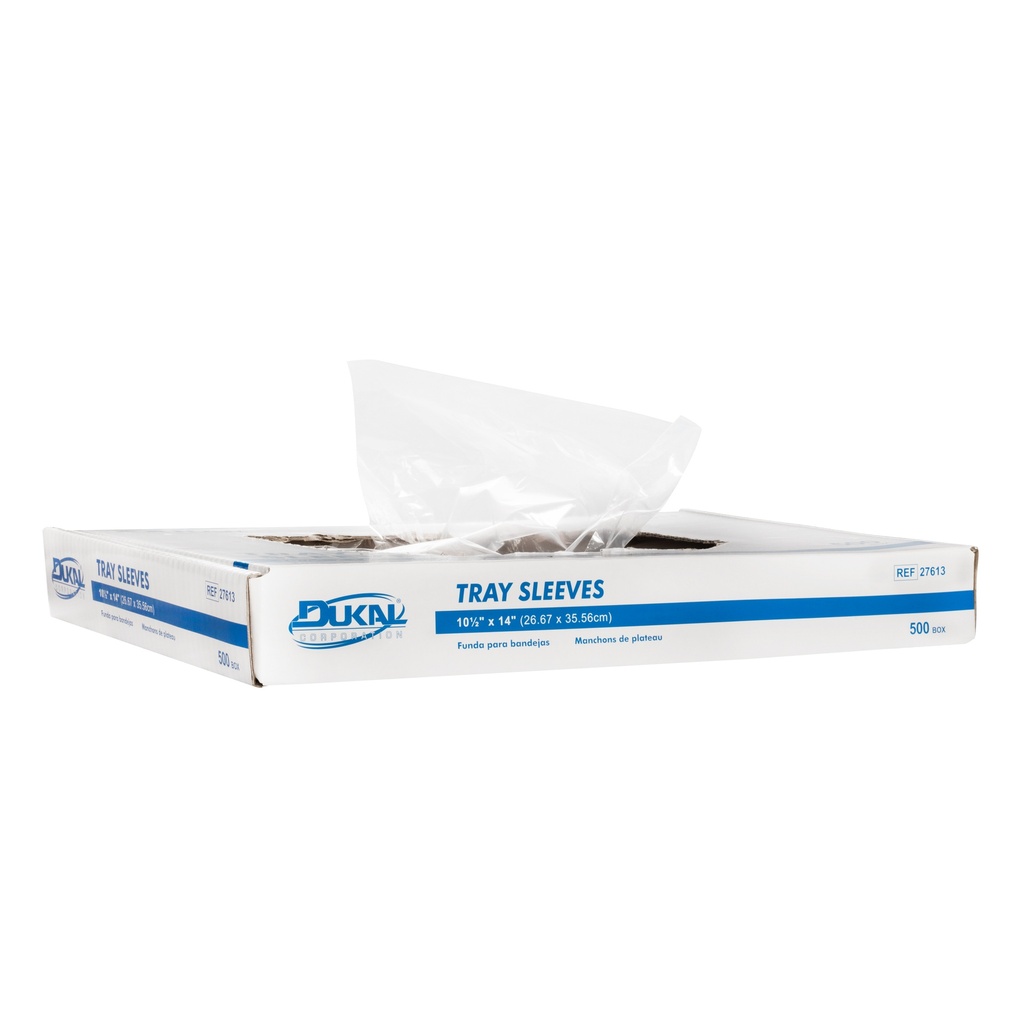 Dukal Corporation Tray Sleeves, 10.5" x 14" , 500/bx, 6 bx/cs (36 cs/plt)
