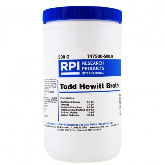 BD DIFCO™ Todd Hewitt Broth, 500g Bottle