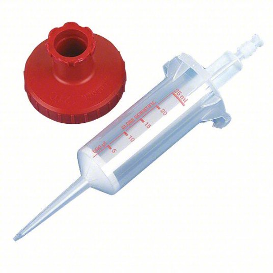 Globe Scientific, Inc. Diamond RV-Pette PRO Adapter for 25mL Tip, Red