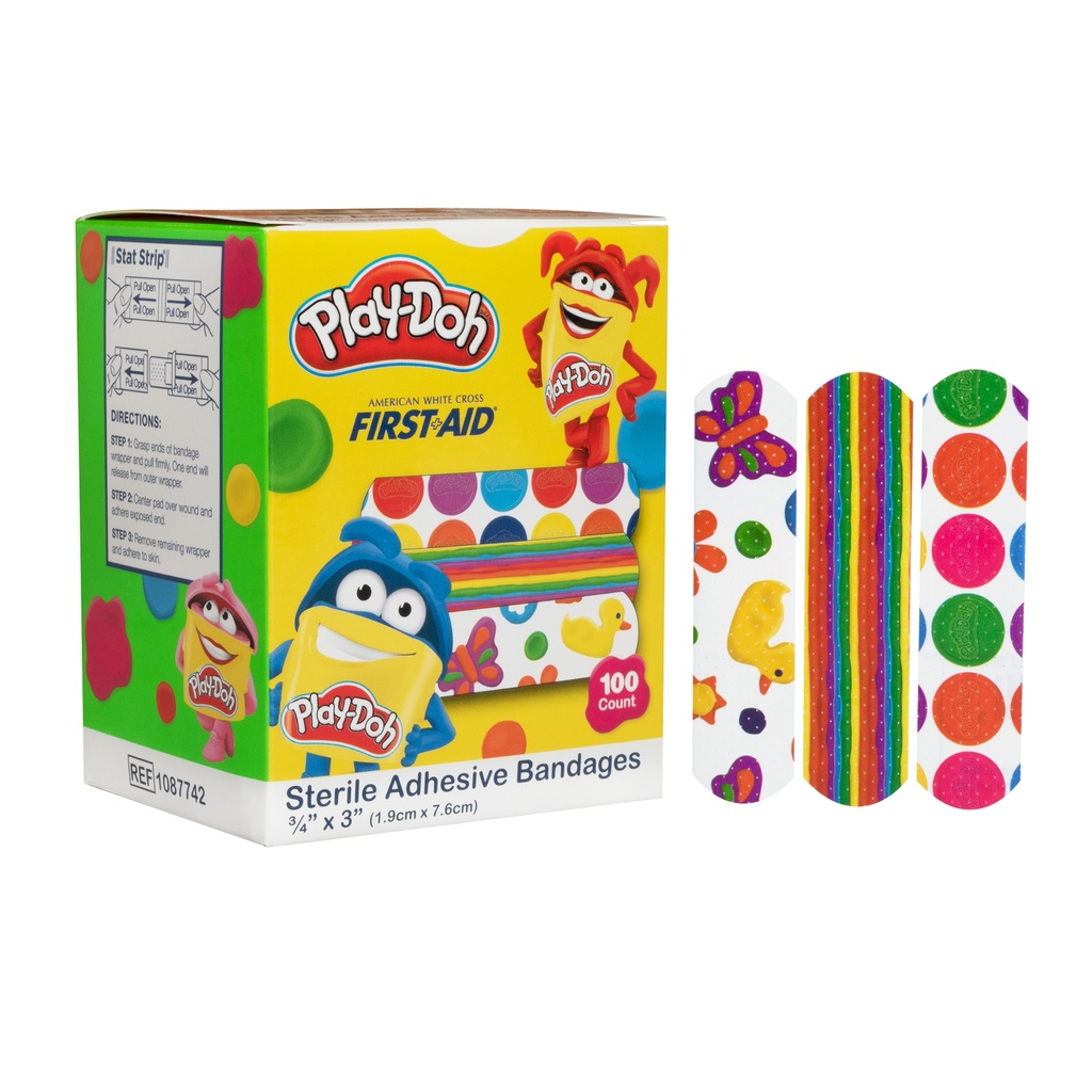 Dukal Corporation Play-Doh, ¾" x 3", Stat Strip, 100/bx, 12 bx/cs