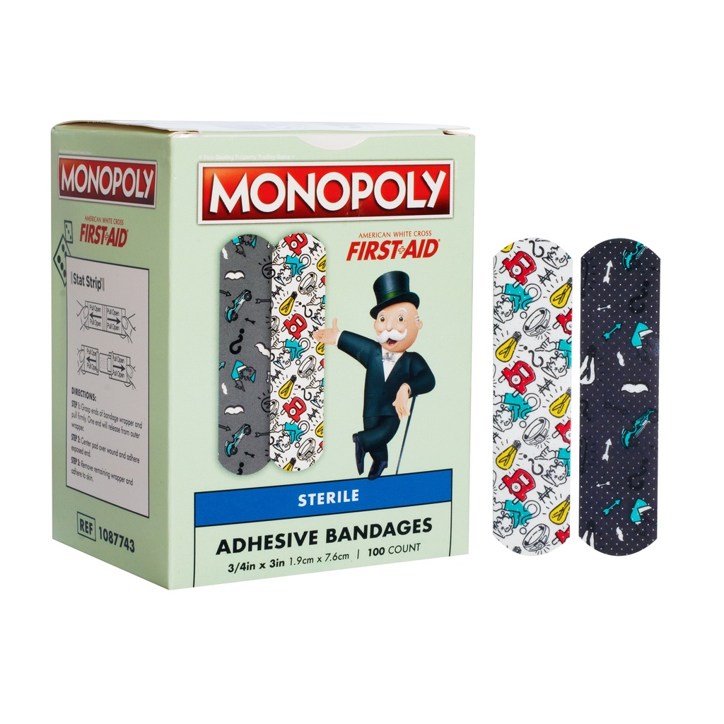 Dukal Corporation Monopoly, ¾" x 3", Stat Strip, 100/bx, 12 bx/cs