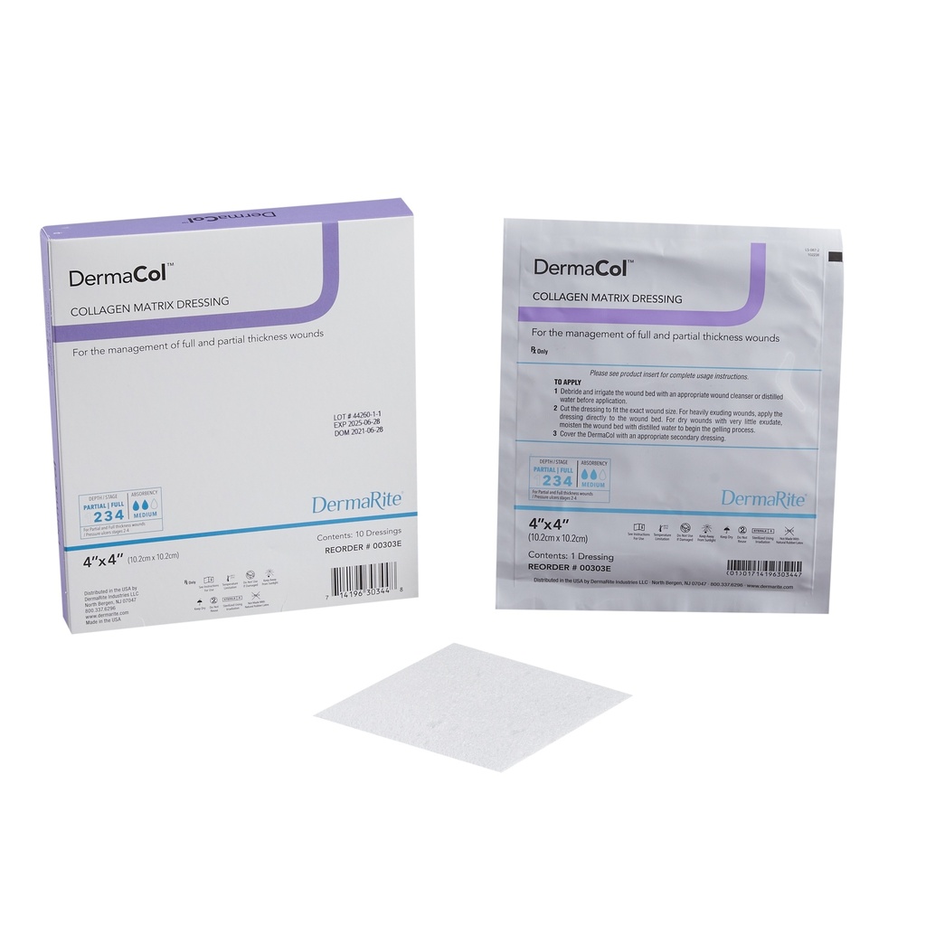 DermaRite Industries, LLC Wound Dressing, 4" x 4", 10/bx