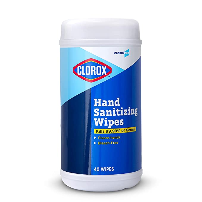 Brand Buzz Clorox Pro Sanitizing Hand Wipes, 40 ct Canister, 6/cs