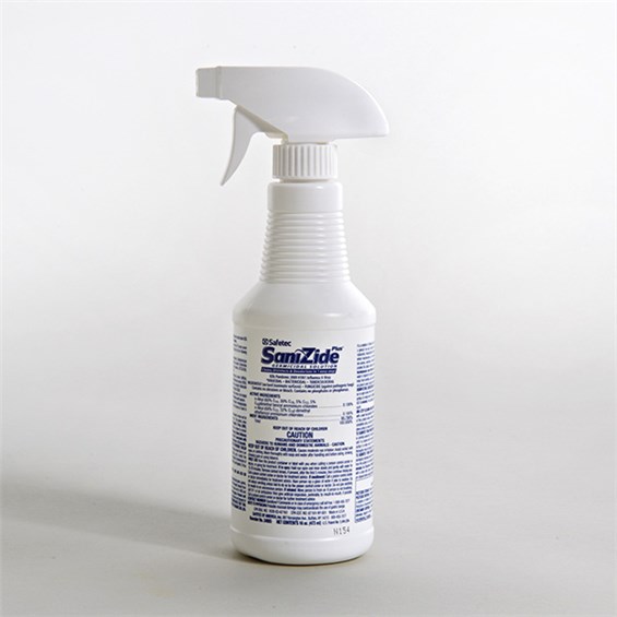 Safetec of America SaniZide Plus, 16 oz. Bottle with Sprayer, 12/cs