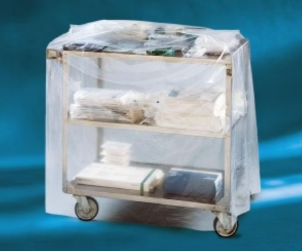 Cardinal Health Cart Cover, Plastic, Clear, 64" x 27" x 75", 50/cs
